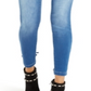 Calça Jegging Feminina Thalia Sodi com Cadarço e Lavagem Clara Azul Tamanho XX-G