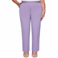 Calça feminina Alfred Dunner Loire Valley Proporcional Algodão Roxo Tamanho 10 Petite