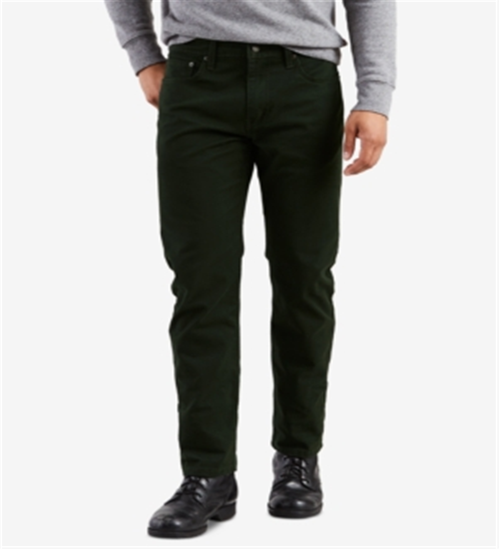 Calça jeans Levi's 502 Taper Soft Twill masculina, verde, tamanho 31x30