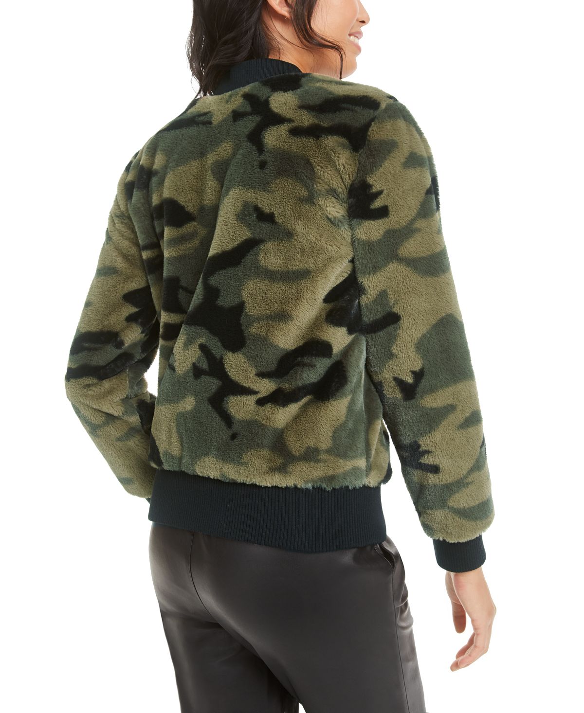 Jaqueta bomber camuflada feminina Bar III, verde, tamanho médio
