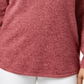 Karen Scott Top Feminino de Algodão Marmorizado com Bainha Curva Vermelho Tamanho XX-G