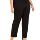 Calça feminina JM Collection Plus Tummy Control com perna reta e ajuste justo, preta, tamanho pequeno