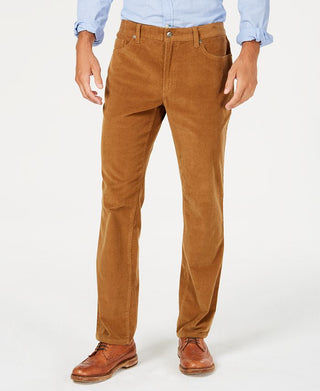 Club Room Men's Stretch Corduroy Pants Brown Size 34X32
