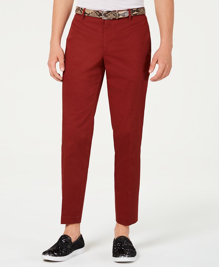 Calça masculina slim fit tijolo INC International Concepts marrom tamanho 34x32