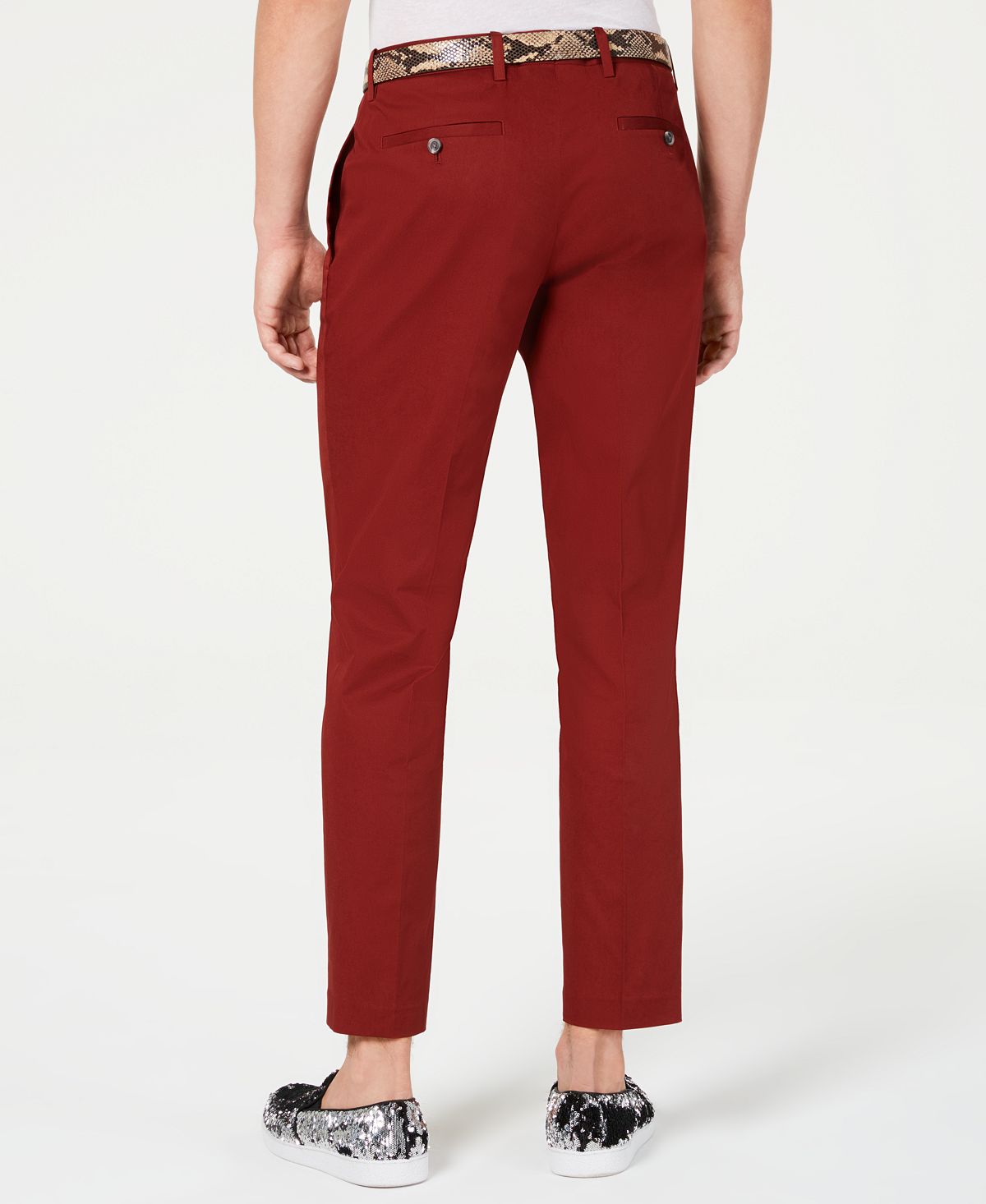 Calça masculina slim fit tijolo INC International Concepts marrom tamanho 34x32