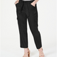 Calça cargo feminina com cinto e bolsos INC International Concepts, preta, tamanho 14