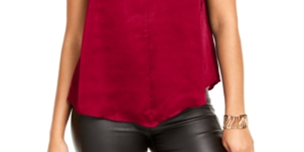 Thalia Sodi Regata Halter Sólida Embelezada Feminina Vermelha Tamanho XX-G