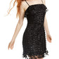 Vestido tubinho de malha com babados e bolinhas brilhantes Trixxi Junior, preto, tamanho 15