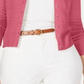 Cardigan texturizado feminino Charter Club rosa tamanho X-S