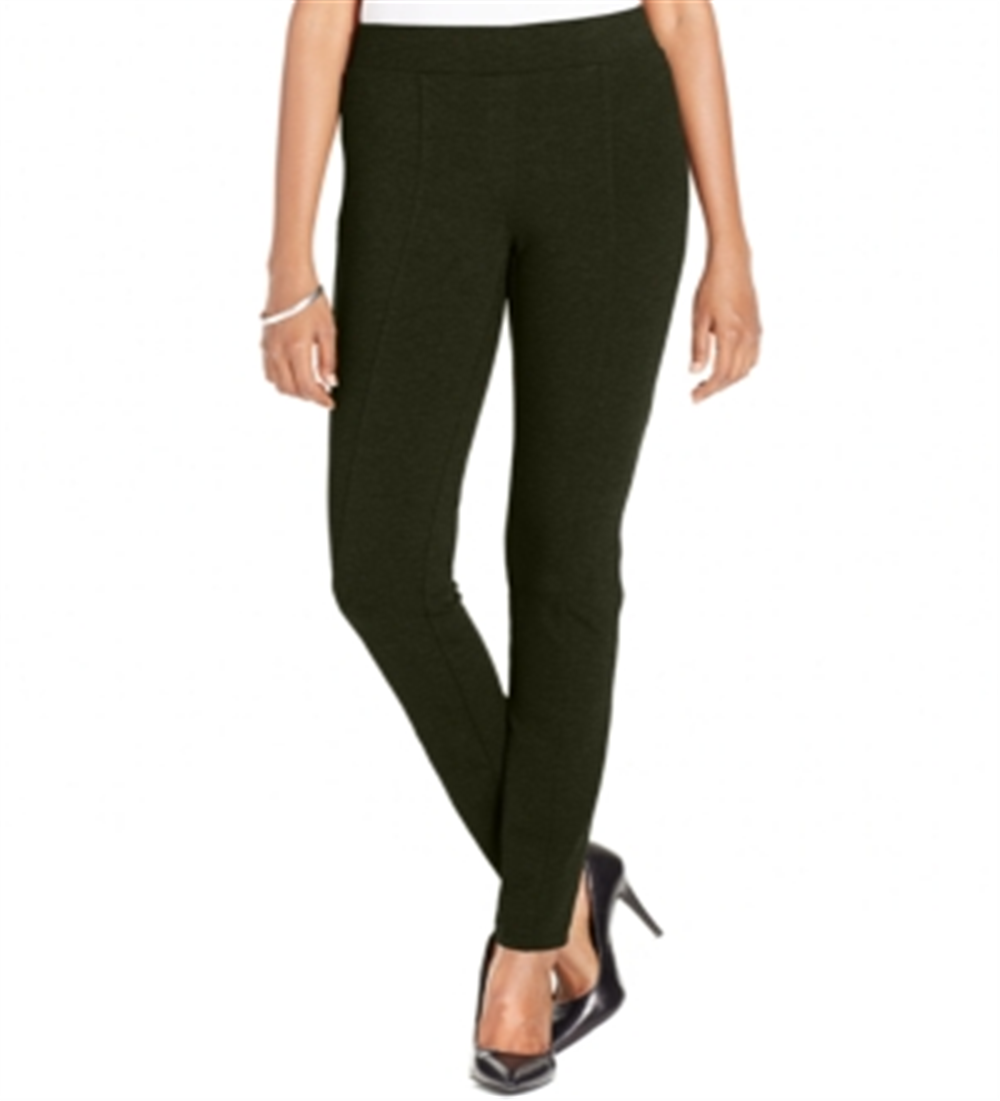 Leggings femininas de malha ponte com costura frontal Style &amp; Co, verde, tamanho pequeno XL