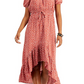 Vestido abaixo do joelho feminino Style &amp; Co, marrom, tamanho grande