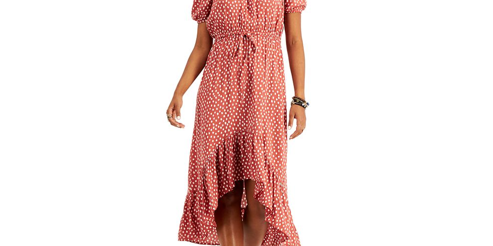 Vestido abaixo do joelho feminino Style &amp; Co, marrom, tamanho grande