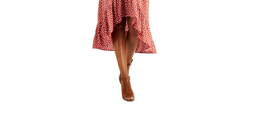 Vestido abaixo do joelho feminino Style &amp; Co, marrom, tamanho grande