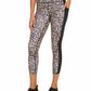 Leggings esportivas femininas Ideology com estampa animal, pretas, tamanho GG