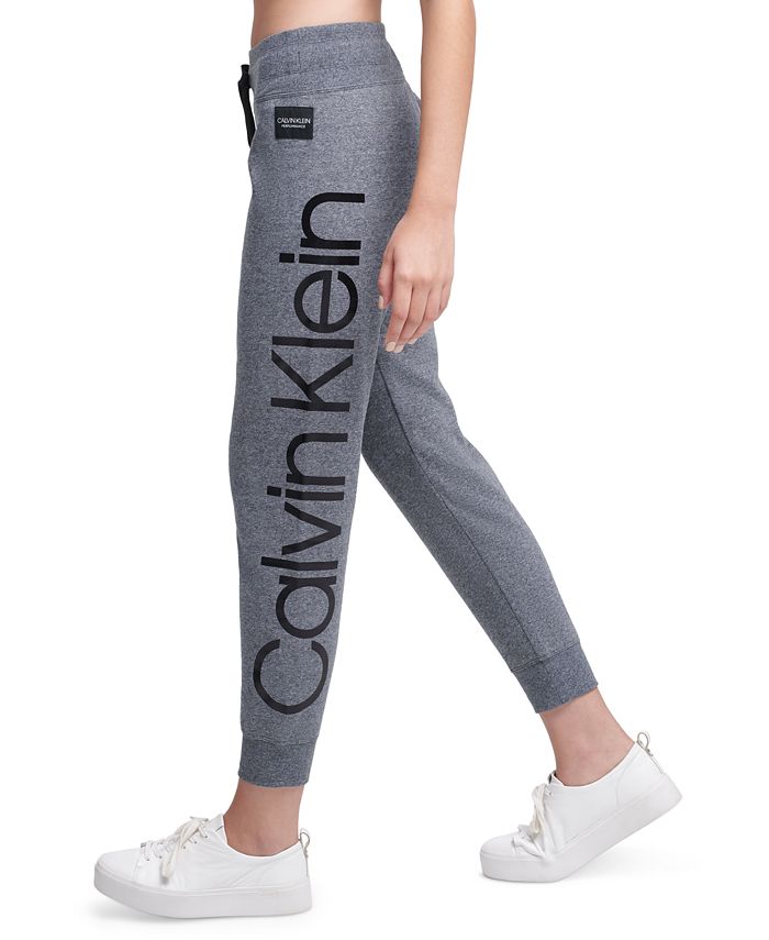 Calça de moletom Calvin Klein Performance Logo Feminina Azul Tamanho G