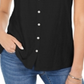 Regata feminina com botões Style &amp; Co, preta, tamanho M