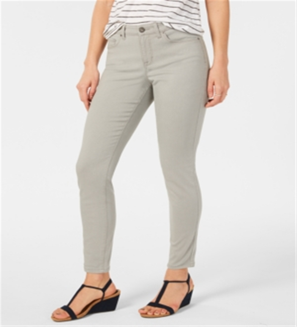 Jeans Curvy Fit Skinny Fashion Feminino Style &amp; Co Cinza Tamanho 10