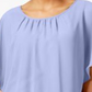 Blusa feminina manga bufante JM Collection roxa tamanho pequeno