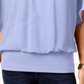 Blusa feminina manga bufante JM Collection roxa tamanho pequeno