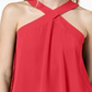 Top Halter sem mangas feminino Bar III vermelho tamanho médio