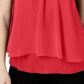 Top Halter sem mangas feminino Bar III vermelho tamanho médio