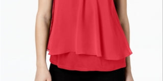 Top Halter sem mangas feminino Bar III vermelho tamanho médio