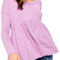 Blusa Babydoll de Malha para Meninas Free People Roxa Tamanho Médio