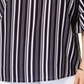 Blusa feminina listrada com mangas em camadas Charter Club, azul, tamanho 4X