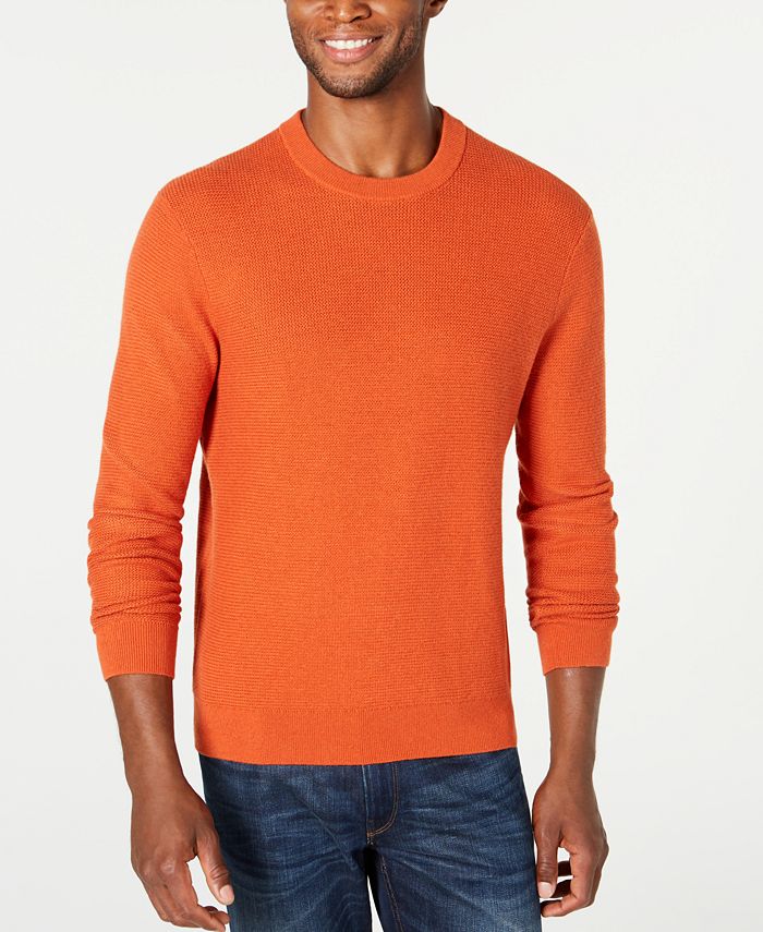 Suéter masculino Michael Kors com gola redonda laranja tamanho extragrande