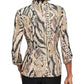 Alex Evenings Conjunto Feminino Estampa Animal Marrom Tamanho Pequeno