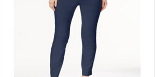 Calça skinny Alfani feminina com controle de barriga, tamanho 0, marrom, pequena