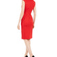 Vestido Calvin Klein Feminino Sem Mangas Comprimento Até o Joelho Vermelho Tamanho 10
