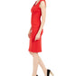 Vestido Calvin Klein Feminino Sem Mangas Comprimento Até o Joelho Vermelho Tamanho 10