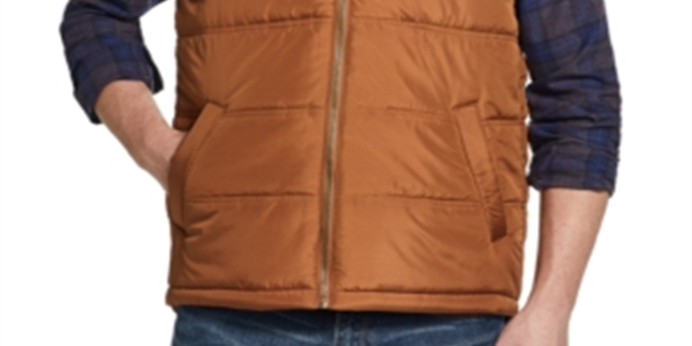 Colete masculino vintage à prova de intempéries com zíper frontal marrom tamanho grande