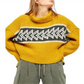Suéter feminino Free People Greater Than Ribbed Knit com gola alta, amarelo, tamanho M