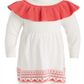 Body e suéter de algodão First Impressions para bebê menina, 2 peças, branco, tamanho 3-6 meses