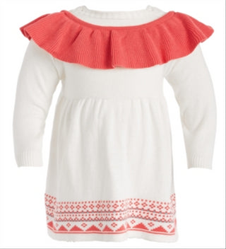 Body e suéter de algodão First Impressions para bebê menina, 2 peças, branco, tamanho 3-6 meses
