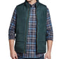 Colete masculino vintage à prova de intempéries com zíper frontal, verde, tamanho médio