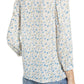 Blusa feminina Lucky Brand Megan com estampa mista, branca, tamanho médio