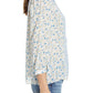 Blusa feminina Lucky Brand Megan com estampa mista, branca, tamanho médio