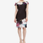 Vestido de mergulho floral feminino SL Fashions, preto, tamanho 10
