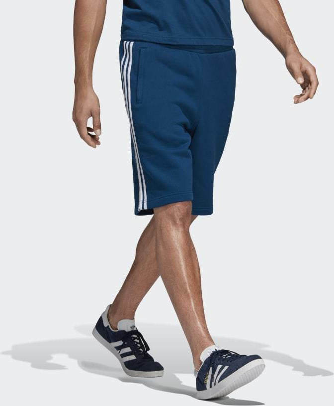 Shorts Adidas Masculino 3 Listras Azul Tamanho Médio