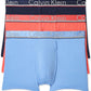 Calvin Klein Men's Comfort Microfiber Pacote com 3 Trunks Azul Tamanho Médio