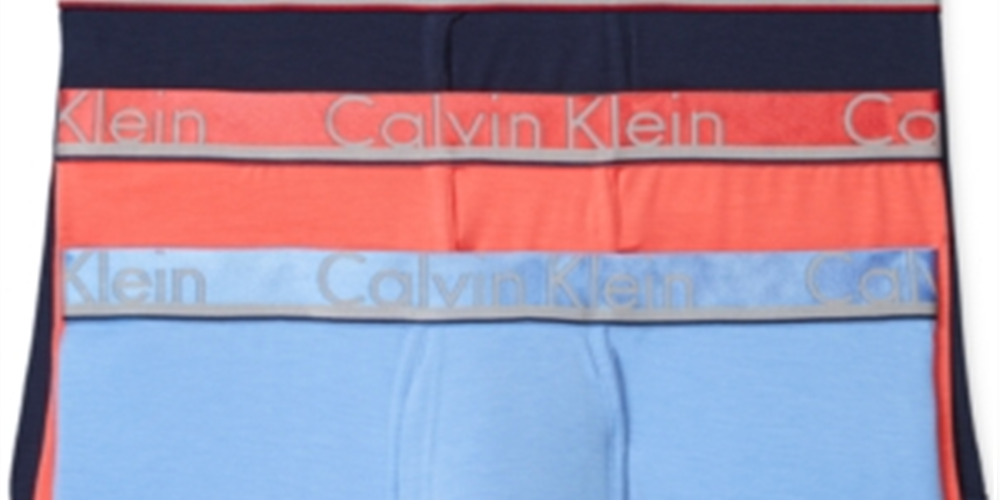 Calvin Klein Men's Comfort Microfiber Pacote com 3 Trunks Azul Tamanho Médio