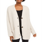 Cardigan American Rag Junior's com decote em V, bege, tamanho grande