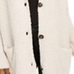 Cardigan American Rag Junior's com decote em V, bege, tamanho grande