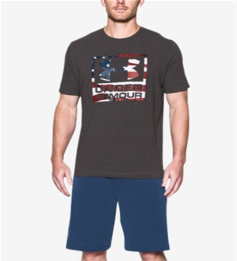 Camiseta Under Armour Charged Cotton Graphic Masculina Preta Tamanho P