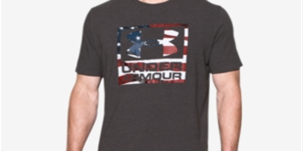 Camiseta Under Armour Charged Cotton Graphic Masculina Preta Tamanho P