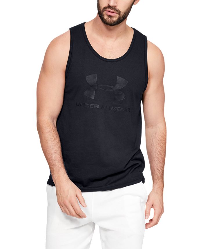 Camiseta regata masculina Under Armour Sportstyle Logo, azul, tamanho grande