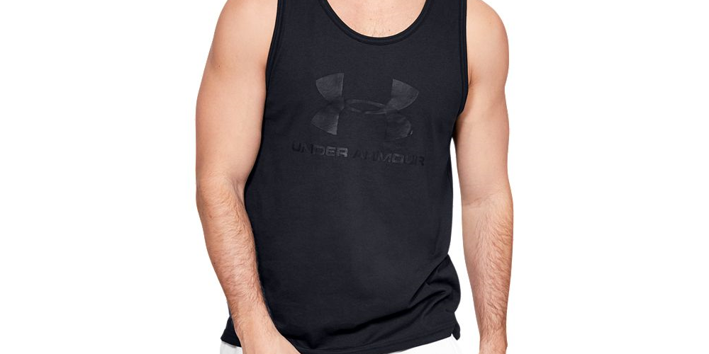 Camiseta regata masculina Under Armour Sportstyle Logo, azul, tamanho grande